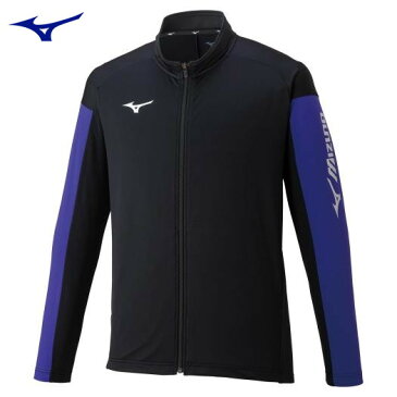 ■送料無料■◆MIZUNO◆ミズノ 62JC1510-97 ライトスウェットジャケット[ブラック×バイオレットブルー][テニス/ソフトテニス/バドミントン/バトミントン/長そで/長袖/上着/トレーニングウェア/男女兼用/メンズ/レディース/ウィメンズ]【RCP】