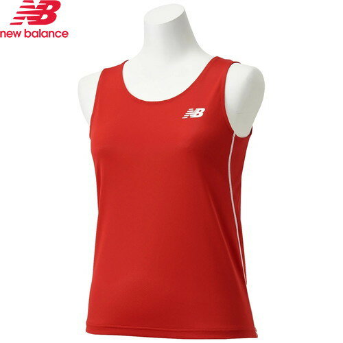 【NewBalance】ニューバランス JWTR9054-RED レーシングシャツ[レッド][袖なし/ノースリーブ/タンクトップ/ランニング/陸上/練習着/トップス/トレーニングウェア/ランニングシャツ/ジョギングシャツ/レディース]【RCP】