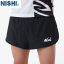 ■送料無料■【NISHI】ニシ・スポーツ 2811A405 ライトレーシングパンツ【ブラック】[ショートパンツ/短パン/陸上競技/トラック競技/部活/練習/トレ...