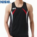 ■送料無料■【NISHI】ニシ・スポーツ 2811A430 ランニングトップ【ブラックXブラック】[タンクトップ/袖なし/ノースリーブ/シングレット/陸上競技/...