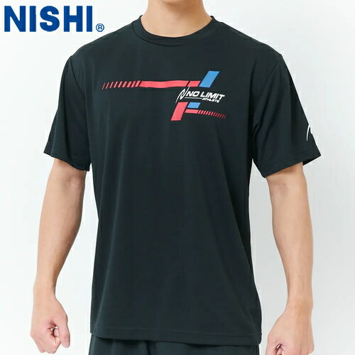 【NISHI】ニシ・スポーツ 2811A582 アスリートプライドTシャツ【Pブラック】[Tシャツ/半袖/半そで/陸上競技/トラック競技/練習/トレーニング/快適性追求/マルチシーン対応/ベーシックスポーツウェア/アスリート向けアイテム]【RCP】(4)