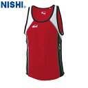 ■送料無料■【NISHI】ニシ・スポーツ N65-008 ランニングトップ【レッドXブラック】[タンクトップ/袖なし/ノースリーブ/シングレット/陸上競技/トラ...