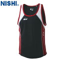 ■送料無料■【NISHI】ニシ・スポーツ N65-008 ランニングトップ【ブラックXレッド】[タンクトップ/袖なし/ノースリーブ/シングレット/陸上競技/トラ...