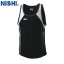 ■送料無料■【NISHI】ニシ・スポーツ N65-008 ランニングトップ【ブラックXブラック】[タンクトップ/袖なし/ノースリーブ/シングレット/陸上競技/ト...