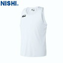 【NISHI】ニシ・スポーツ N65-014 ランニングトップ【ホワイト】[タンクトップ/袖なし/ノースリーブ/シングレット/陸上競技/トラック競技/練習/トレ...
