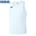 【NISHI】ニシ・スポーツ N65L014 ランニングトップ【ホワイト】[タンクトップ/袖なし/ノースリーブ/シングレット/陸上競技/トラック競技/練習/トレ...
