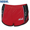 ■送料無料■【NISHI】ニシ・スポーツ N66-008N ランニングパンツ【レッドXブラック】[ショートパンツ/短パン/陸上競技/トラック競技/部活/練習/ト...