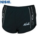 ■送料無料■【NISHI】ニシ・スポーツ N66-008N ランニングパンツ【ブラックXブラック】[ショートパンツ/短パン/陸上競技/トラック競技/部活/練習/...