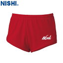 【NISHI】ニシ・スポーツ N66-014N ランニングパンツ【レッド】[ショートパンツ/短パン/陸上競技/トラック競技/部活/練習/トレーニング/ドライタッ...