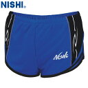 ■送料無料■【NISHI】ニシ・スポーツ N66L008N ランニングパンツ【マリンブルーXブラック】[ショートパンツ/短パン/陸上競技/トラック競技/部活/練...
