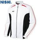 ■送料無料■【NISHI】ニシ・スポーツ N70-25J ライトトレーニングジャケット【ホワイトXレッド】[トレーニングジャケット/陸上競技/トラック競技/部活...