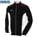 ■送料無料■【NISHI】ニシ・スポーツ N70-25J ライトトレーニングジャケット【ブラックXレッド】[トレーニングジャケット/陸上競技/トラック競技/部活...