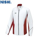 ■送料無料■【NISHI】ニシ・スポーツ N70-26J ライトトレーニングジャケット【ホワイトXレッド】[トレーニングジャケット/陸上競技/トラック競技/部活...