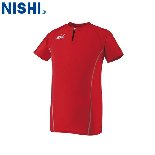 ■送料無料■【NISHI】ニシ・スポーツ N76-030 レーシングシャツ【レッドXグレー】[Tシャツ/半袖/半そで/..