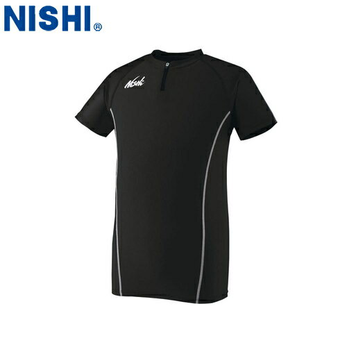 ■送料無料■【NISHI】ニシ・スポーツ N76-030 レーシングシャツ【ブラックXグレー】[Tシャツ/半袖/半そ..
