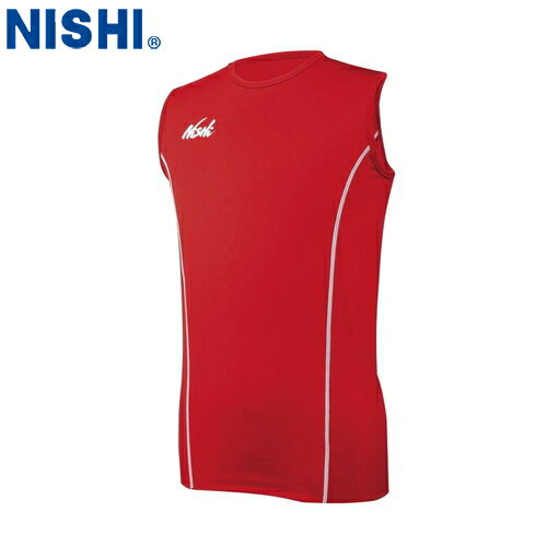 ■送料無料■【NISHI】ニシ・スポーツ N76-101 レーシングノースリーブシャツ【レッドXグレー】[タンクト..