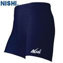 ■送料無料■【NISHI】ニシ・スポーツ N76-36 クオータータイツ【ネイビー】[タイツ/スパッツ/クォーター/陸上競技/トラック競技/部活/練習/トレーニ...