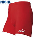 ■送料無料■【NISHI】ニシ・スポーツ N76-36 クオータータイツ【レッド】[タイツ/スパッツ/クォーター/陸上競技/トラック競技/部活/練習/トレーニン...