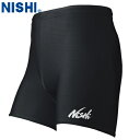 ■送料無料■【NISHI】ニシ・スポーツ N76-36 クオータータイツ【ブラック】[タイツ/スパッツ/クォーター/陸上競技/トラック競技/部活/練習/トレーニ...