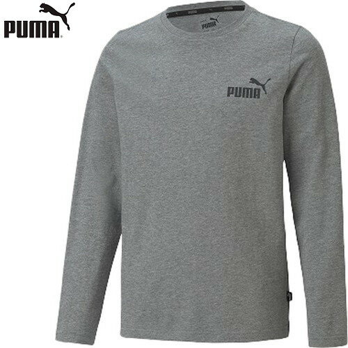 【PUMA】プーマ 588985-03 キッズ ESS NO.1 ロゴ 長袖 Tシャツ[ミディアムグレーヘザー][キッズ/子供用/長袖/ロングスリーブ/丸首/上着/トップス/ユニセックス/レディース/ウィメンズ]【RCP】