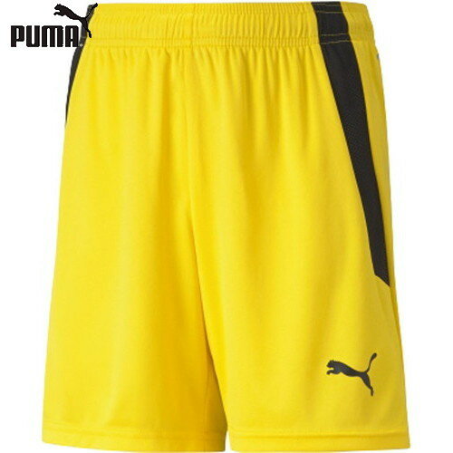 【PUMA】プーマ 705145-07 TEAMLIGA ゲームパンツ JR[サイバーイエロー][ハーフパンツ/ズボン/パンツ/キッズ/ジュニアサイズ/サッカー/フットサル/部活/クラブ/チーム]【RCP】