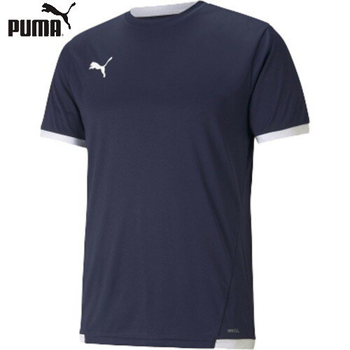 【PUMA】プーマ 705150-06 TEAMLIGA ゲームシャツ[ピーコート プーマホワイト][半袖シャツ/メンズサイズ/サッカー/フットサル/部活/クラブ/チーム]【RCP】