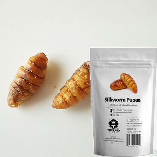 【アールオーエヌ】RON昆虫食 TIU0006 Silkworm Pupae 15g (シルクワーム15g) 今後の人類社会の食糧と..