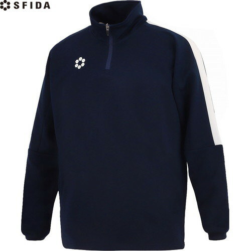 ■送料無料■【sfida】スフィーダ SA25813-NVY BP ウォームアップハーフジップトップ[Navy][メンズ/サッ..