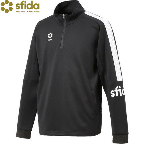 ■送料無料■【sfida】スフィーダ SA21813-BLK BP ウォームアップハーフジップトップ[ブラック][サッカー/フットサル/ウインドウェア/ウエア/長袖/ロングスリーブ/ジャージ/トップス/トレーニング/部活/クラブ/メンズサイズ]【RCP】 1