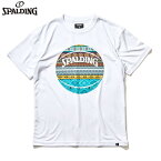 ▼SPALDING▼スポルディング SMT22108-WH Tシャツ ボヘミアンボール[ホワイト][シャツ/半袖/バスケットボール/メンズサイズ/部活/クラブ/チーム/チームウエア]【RCP】