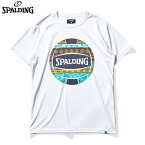 ▼SPALDING▼スポルディング SMT22181V-WH バレーボール Tシャツ ボヘミアンボール[ホワイト][シャツ/半袖/バレーボール/メンズサイズ/部活/クラブ/チーム/チームウエア]【RCP】