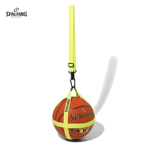 ▼SPALDING▼スポルディング 50-013LG バスケットボールハーネス[ライムグリーン][バスケットボール/バスケ/ミニバス/ホルダー/ボールホルダー/5号球/6号球/7号球/カラビナ付き]【RCP】