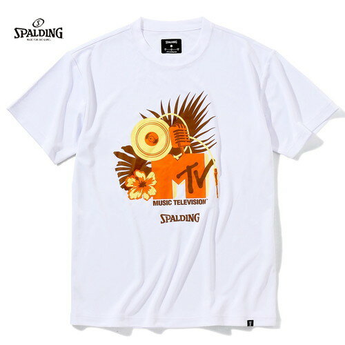 ▼SPALDING▼スポルディング SMT22051M-WH Tシャツ MTV ハワイナイス[ホワイト][バスケットボール/メンズ/半袖/ショートスリーブ/丸首/クルーネック/プラクティスシャツ/練習着/トレーニング/部活動/クラブ活動]【RCP】 1