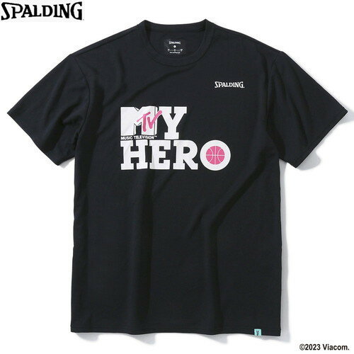 ■送料無料■▼SPALDING▼スポルディング SMT23032M-BK Tシャツ MTV マイヒーロー[ブラック][バスケットボール/ウェア/ウエア/半袖/半そで/吸水速乾/普段着/トレーニング/部活/クラブ/ユニセックス]【RCP】