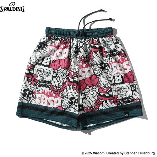 ■送料無料■【SPALDING】スポルディング SJP25187S-WN ジュニア ジャージーショーツ スポンジ・ボブ グ..