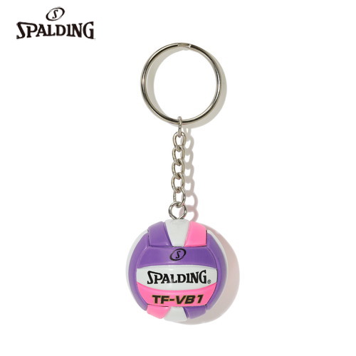 ▼SPALDING▼スポルディング 11-009VPP バレーボール キーチェーン[パープル×ピンク][バレーボール/キーホルダー/かわいい/プレゼント/贈り物]【RCP】