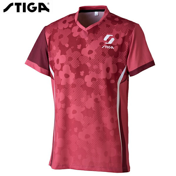 ■送料無料■【STIGA】 スティガ 1840-5305 STIGAシャツ KR-VIII [ローズ]JTTAマーク入り卓球用ゲームシャツ/卓球ユニフォーム【卓球用品】ユニフォーム/ユニホーム【RCP】