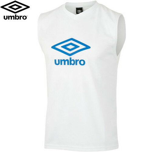 【UMBRO】アンブロ UUUTJA66-WHT ノ-スリ-ブプラクティスシャツ[ホワイト][サッカー/フットボール/ノースリーブ/メンズ/袖なし/練習着/軽量]【RCP】