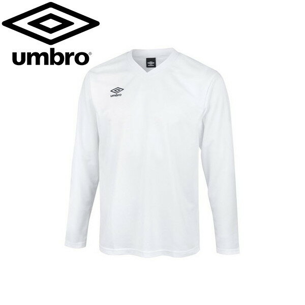 【UMBRO】アンブロ UAS6307L-WHT サッカー 長袖ゲームシャツ[ホワイト]男女兼用/サッカー/フットサル/トレーニング/試合/部活/ユニフォーム/ユニホーム/長袖/ロングスリーブ【RCP】