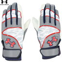 ■送料無料■【UNDER ARMOUR】アンダーアーマー 6001006-035 UAアンディナイアブル プロ バッティンググローブ[Steel/Midnigh...