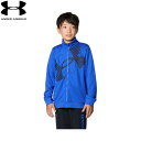 ■送料無料■【UNDER ARMOUR】アンダーアーマー 1378276-400 UA トラックジャケット[TRY/ブラック]子供用/キッズ/ジャージ/長袖/長そでウェア/移動着/トップス【RCP】