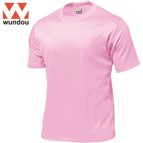 【wundou】ウンドウ P110B-0013 タフドライTシャツ[ライトピンク][Tシャツ/プラクティスシャツ/半袖/半そで/クルーネック/スポーツ/練習/トレーニング/クラブ/運動/部活/丈夫で頑丈]【RCP】(4)