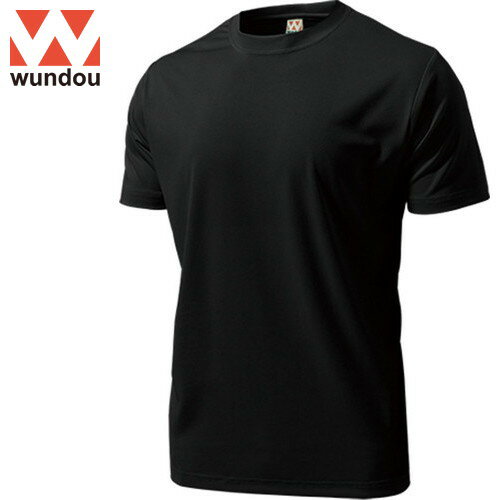 【wundou】ウンドウ P330B-0034 ドライライトTシャツ[ブラック][Tシャツ/半袖/半そで/トレーニング/各種競技/部活動/練習用/スポーツチーム/裏地がメッシュ/スポーツ/ベーシック/運動/シンプル]【RCP】