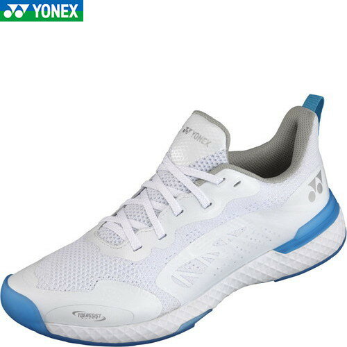 ■送料無料■【YONEX】ヨネックス SHT507-207 テニスシューズ パワークッション 507[ホワイト/ブルー][テニスシューズ/靴/くつ/ローカット/3E/カーペットコート用/テニス用シューズ/メンズ/レディース/ジュニア]【RCP】