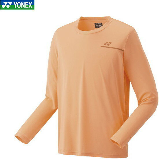 ■送料無料■【YONEX】ヨネックス 16601-222 メンズロングスリーブTシャツ[ライトオレンジ][テニス/バドミントン/長袖/Tシャツ/長袖Tシャツ/長そで/ロングTシャツ/バドミントンシャツ/テニスシャツ/練習着/トップス/メンズ]【RCP】