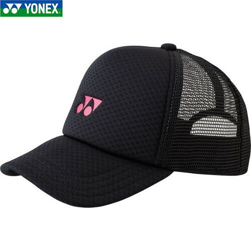 【YONEX】ヨネックス 40007-181 メッシュキャップ[ブラック/ピンク]【テニス/ソフトテニス/スポーツ/帽子/ぼうし/ボウシ/CAP/UVカット/吸汗速乾/背面ホック式/トレーニング/運動/部活/蔵b/ユニセックス】【RCP】