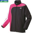 ■送料無料■【YONEX】ヨネックス 70081-181 裏地付ウィンドウォーマーシャツ ブラック/ピンク 【テニス/バドミントン/アウター/長袖/長そで/ウインドウェア/制電/反射/撥水/トレーニング/部活/クラブ/ユニセックス】【RCP】