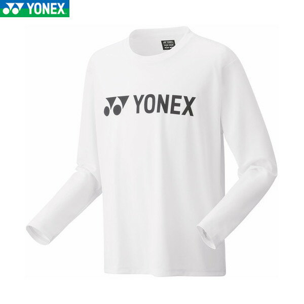 【YONEX】ヨネックス 16802-011 ユニロングスリーブ T シャツ[ホワイト]ユニセックス/男女兼用/テニス/ソフトテニス/長袖/長そで/Tシャツ/ロンT/トップス/練習/トレーニング/スポーツウェア【RCP】