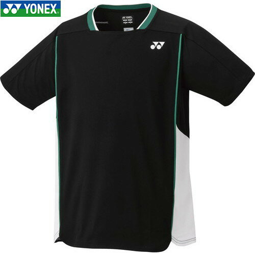 ■送料無料■【YONEX】ヨネックス 10627-007 ユニゲームシャツ[ブラック][ユニセックス/男女兼用/バドミントン/テニス/半袖/半そで/Tシャツ/半袖シャツ/ゲームシャツ/試合/バドミントンウェア]【RCP】