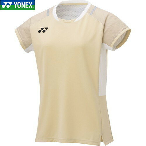 ■送料無料■【YONEX】ヨネックス 20845-456 ウィメンズゲームシャツ[アイスベージュ][レディース/バドミントン/テニス/半袖/半そで/Tシャツ/半袖シャツ/ゲームシャツ/試合/バドミントンウェア]【RCP】